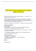    CSP Exam Prep Questions And Answers Latest Top Score.