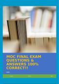 MOC FINAL EXAM QUESTIONS & ANSWERS 100% CORRECT!!