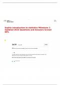 Sophia introduction to statistics Milestone 1 Updated 2024 Questions and Answers Scored 90%