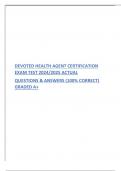 DEVOTED HEALTH AGENT CERTIFICATION EXAM TEST 2024/2025 ACTUAL QUESTIONS & ANSWERS (100% CORRECT) GRADED A+