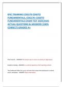 EPIC TRAINING COG170 COGITO FUNDAMENTALS, COG170: COGITO FUNDAMENTALS EXAM TEST 2024/2025 ACTUAL QUESTIONS & ANSWERS (100% CORRECT) GRADED A+