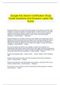    Google Ads Search Certification Study Guide Questions And Answers Latest Top Score.