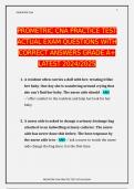 PROMETRIC CNA PRACTICE TEST ACTUAL EXAM QUESTIONS WITH CORRECT ANSWERS GRADE A+ LATEST 2024/2025