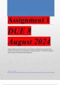 DSC1630 Assignment 1 (COMPLETE ANSWERS) Semester 2 2024 (234521)- DUE 8 August 2024 ; 100% TRUSTED Complete, trusted solutions and explanations