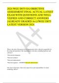 2024 WGU D075 OA OBJECTIVE  ASSESSMENT FINAL ACTUAL LATEST  EXAM WITH QUESTIONS AND WELL  VEIFIED AND CORRECT ANSWERS  [ALREADY GRADED A+] //WGU D075  LATEST VERSION 2024