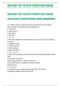 NOTARY NY STATE PRACTICE EXAM 2024-2025 QUESTIONS AND ANSWERS 