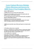 Latest Updated Revision Multiple  Choice Questions and Answers for  QME Exam 2 Test Complete Rated A.