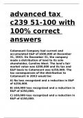 advanced tax c239 51-100 with 100- correct answers.