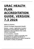 URAC HEALTH PLAN ACCREDITATION GUIDE, VERSION 7.3 2024