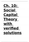 Ch. 10 Social Capital Theory with verified solutions.