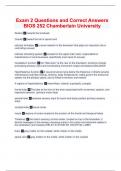 Exam 2 Questions and Correct Answers BIOS 252 Chamberlain University