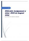 EMA1501 Assignment 4 2024 - DUE 20 August 2024