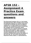 AFSB 152 - Assignment 4 Practice Exam questions and answers.