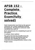 AFSB 152 - Complete Practice Exam(fully solved)