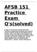 AFSB 151 Practice Exam Q-s(solved).