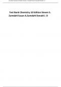 Complete Test Bank Chemistry 10 Edition Steven S. Zumdahl Susan A.Zumdahl Donald J. D! RATED A+