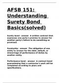 AFSB 151 Understanding Surety Bond Basics(solved).