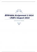 BSW4806 Assignment 2 2024 - DUE 5 August 2024