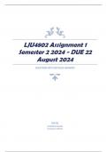 LJU4802 Assignment 1 Semester 2 2024 - DUE 22 August 2024