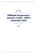 PUB2606 Assignment 2 Semester 2 2024 - DUE 9 September 2024