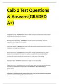 Caib 2 Test Questions & Answers(GRADED A+)