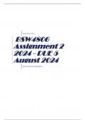 BSW4806 Assignment 2 2024 - DUE 5 August 2024