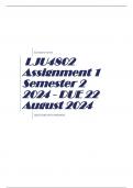 LJU4802 Assignment 1 Semester 2 2024 - DUE 22 August 2024