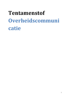 Tentamenstof overheidscommunicatie P4