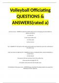 Volleyball Officiating QUESTIONS & ANSWERS(rated a)