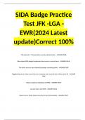 SIDA Badge Practice Test JFK -LGA -EWR(2024 Latest update)Correct 100%