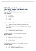 BIO 669 Quiz 4- Cardiovascular Latest;(2024/2025) Questions and Answers / 100% Correct/ (78 Q & A) 