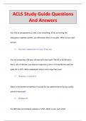 ACLS Study Guide Questions  And Answers