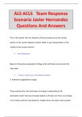 ALS ACLS Team Response  Scenario Javier Hernandez  Questions And Answers