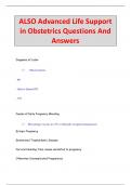 ALSO Advanced Life Support  in Obstetrics Questions And  Answers