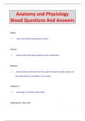 Anatomy and Physiology  Blood Questions And Answers