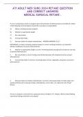 ATI ADULT MED SURG 2024 RETAKE QUESTION AND CORRECT ANSWERS MEDICAL SURGICAL RETAKE .