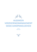 Algemeen verzekeringsmanagement Sessie aansprakelijkheid