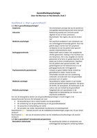 Samenvatting Gezondheidspsychologie, Hoofdstuk 1 t/m 7, Morrison en Bennett, Druk 2