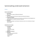 Samenvatting onderzoek tentamen jaar 1 