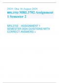 2024 | Due 16 August 2024 MRL3702 MRL3702 Assignment  1 Semester 2 MRL3702 ASSIGNMENT 1  SEMESTER 2024 QUISTIONS WITH  CORRECT ANSWERS = ANSWER=If the TES contravenes - a collective agreement concluded in a bargaining council that regulates terms and  con