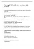 Nursing 2700 Test Review questions with answers