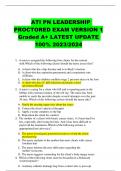 ATI PN LEADERSHIP PROCTORED EXAM VERSION 1 Graded A+ LATEST UPDATE 100% 2023/2024