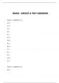  NIHSS - GROUP A TEST ANSWERS 2024 QUESTIONS AND ANSWERS 