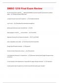 DMSO 1210 Final Exam Review Questions and Answers Latest;(2024/2025)/ Graded A+