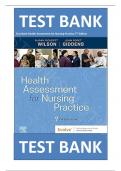 Test Bank For Health Assessment for Nursing Practice 7th Edition by Susan Fickertt Wilson & Jean Foret Giddens , ISBN: 9780323661195 |All Chapters (1-24) ||Complete Guide A+|