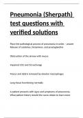 Pneumonia (Sherpath) test questions with verified solutions.