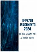 IFP3701 Assignment 3 2024 | Due 16 August 2024