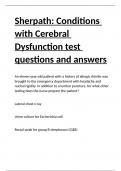 Sherpath Conditions with Cerebral Dysfunction test questions and answers.