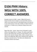 D106 PNW History WGU WITH 100- CORRECT ANSWERS