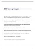 RBS Training Program Test Questions and Answers